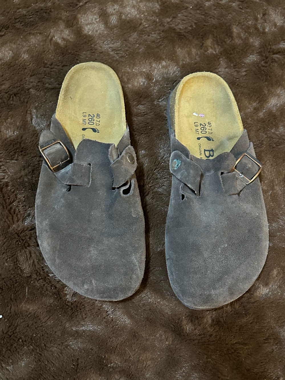 Betula Birkenstock Suede Clogs